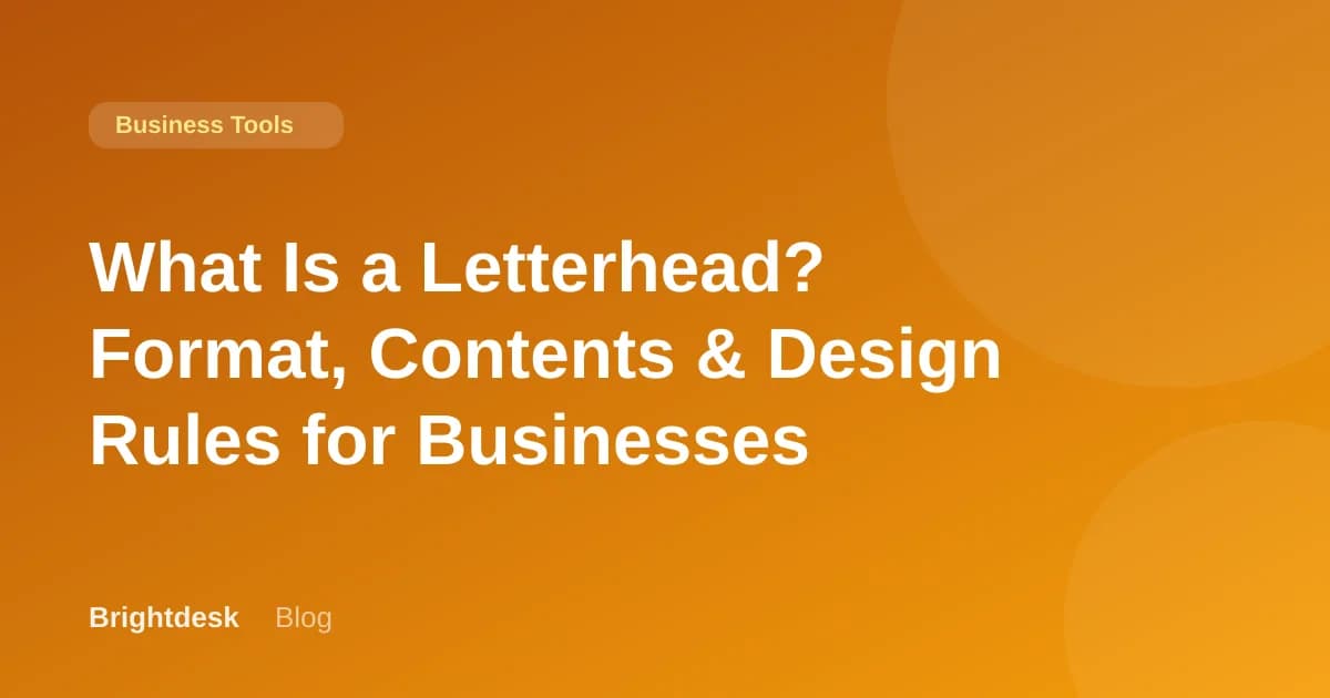 What Is a Letterhead? Format, Contents & Design Rules for Businesses